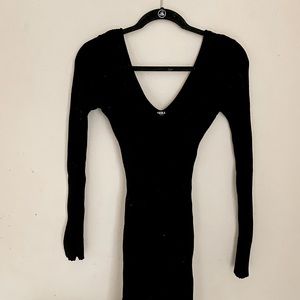 Black bodycon dress